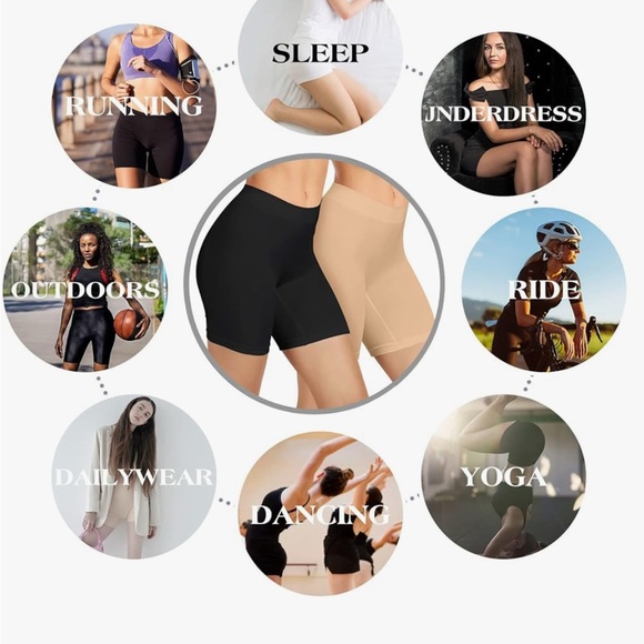 Seamless Black High-Waist Women's Shorts - Picture 3 of 6